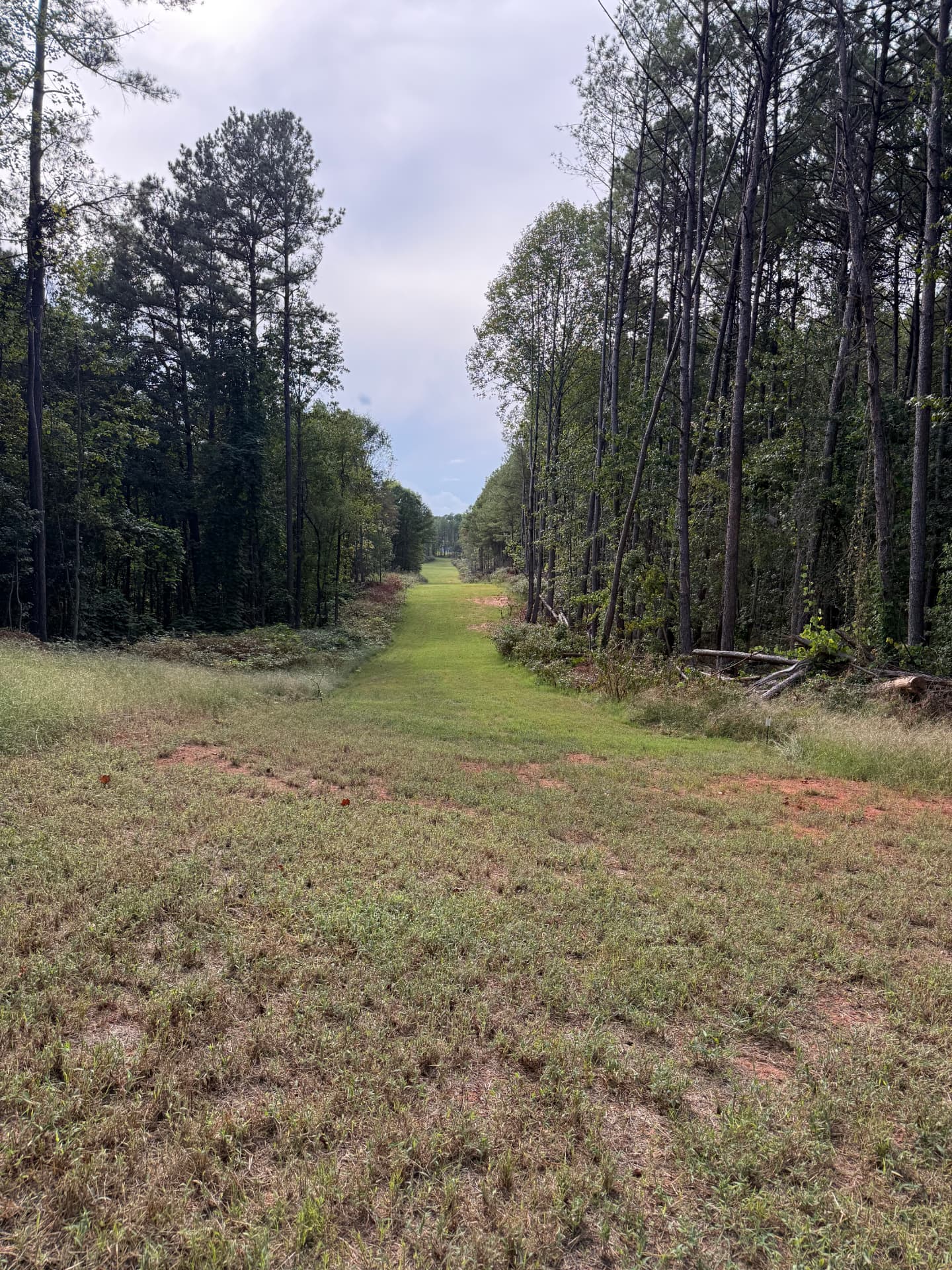 View looking down the 500-yard range lane from the firing line